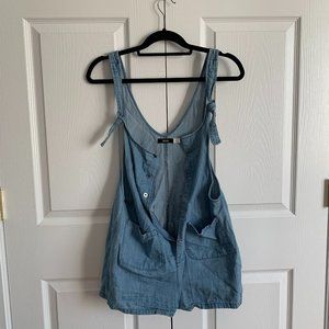 BDG Short Tie Strap Overalls